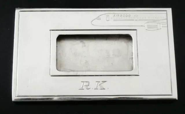 AIR 2000 Sterling Silver Card Case, Birmingham 1987, J T Deeley Ltd