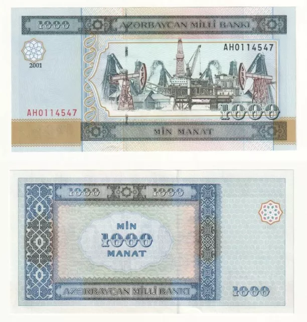 Azerbaijan 1000 Manat Banknote (2001) P.23 - UNC