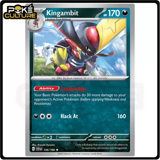 Kingambit - 134/198 Scarlet & Violet Holo Rare Pokemon - NM/MINT – The  PokéTrade Emporium