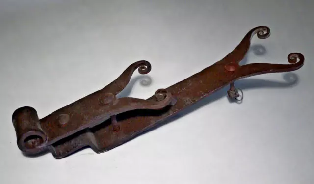 Wonderful Large French 18th-19th Century Antique Wrought Iron Shutter Hinge 3