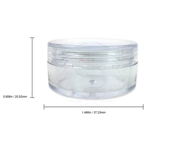 20 Packs 10 Gram/10ML High Quality Cream Cosmetic Sample Clear Jar Containers 2