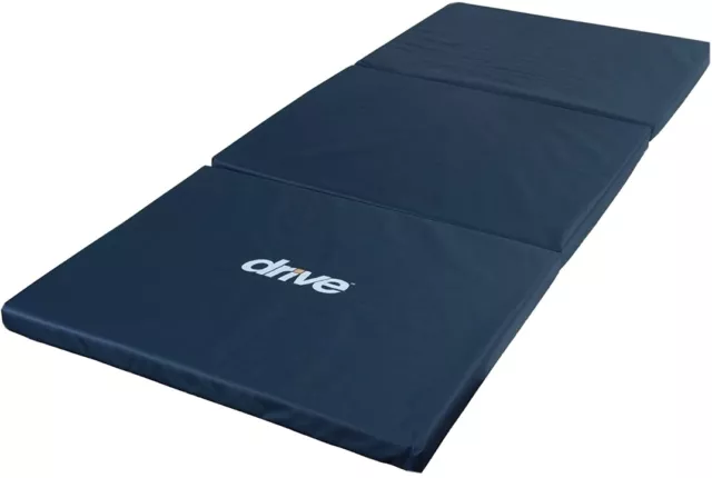 Drive Medical Tri-Fold Bedside 3 Sections Fall Mat 72" x 30" x 2" Bedside Safety