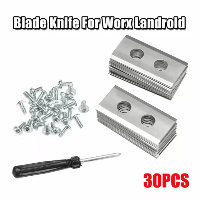 30Pcs Carbon Steel Blade & Screwdriver Set Fit For Worx Landroid Mower Robot