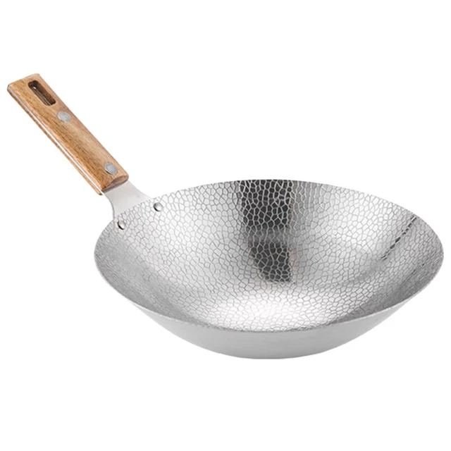 Set di wok in acciaio al carbonio piatto