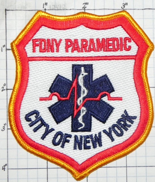 PARAMDEIC Distintivo Ricamato FDNY – Toppa Per Pompieri E Paramedici – 11,5 X 9,5 Cm – 100% Ricamato - 4