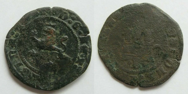 Monarchs Catholics, 2 Maravedi from Burgos. 0.12oz/0 15/16in