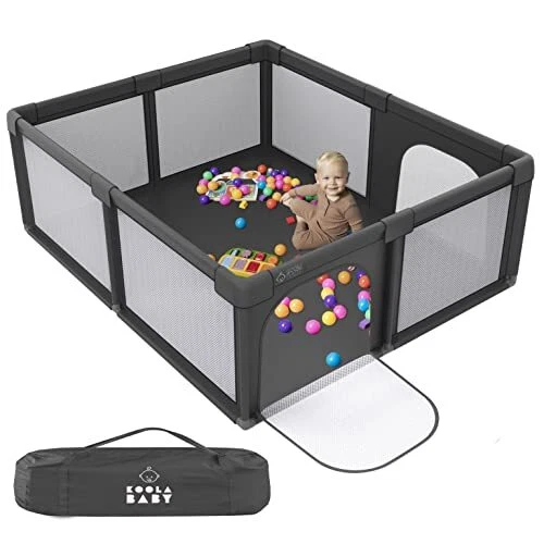 Baby Playpen - Kids Activity Center with Anti-Slip Base - Portable Indoor &