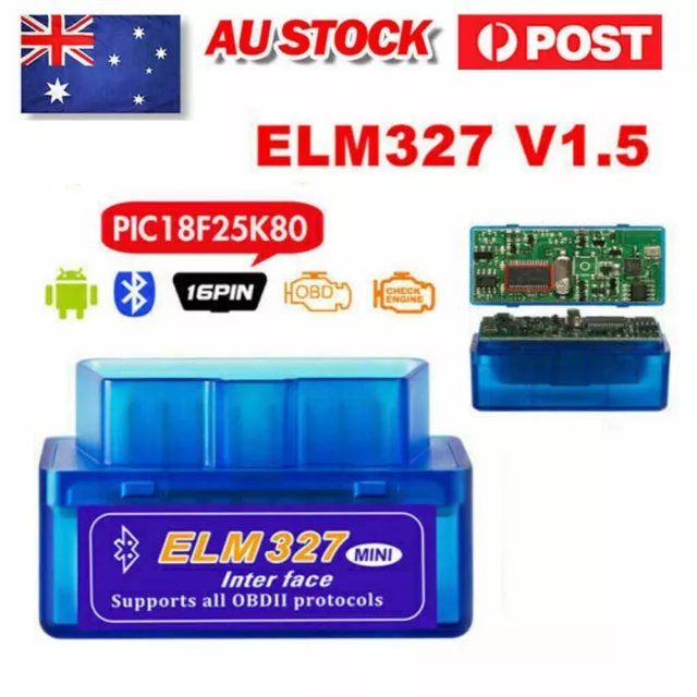 Car OBD2 Bluetooth Scanner ELM327 Code Reader Diagnostic Tool Android AU Stock