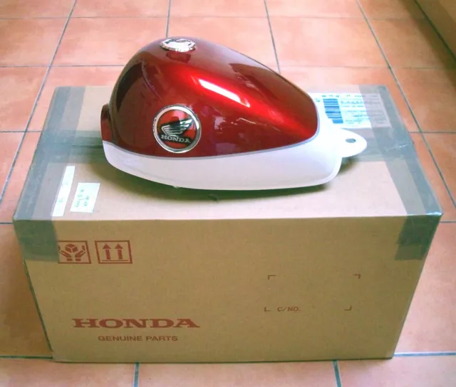 Original Tank Benzintank Fuel Gas Petrol rot-weiß Honda Monkey Z 50 J - NEU