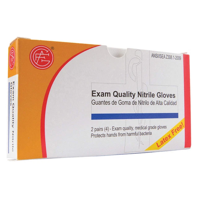 GRAINGER APPROVED 9999-1102 Disposable Gloves,Nitrile,Universal,PK4