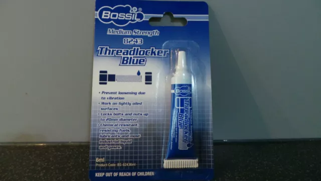 Bossil Bs-8243 Blue Medium Strength Thread Lock Similar To Loctite Motorama Hull