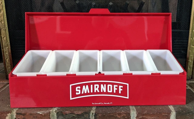 Smirnoff Vodka 6 Cup Condiment Tray - Bar & Kitchen Condiment Storage