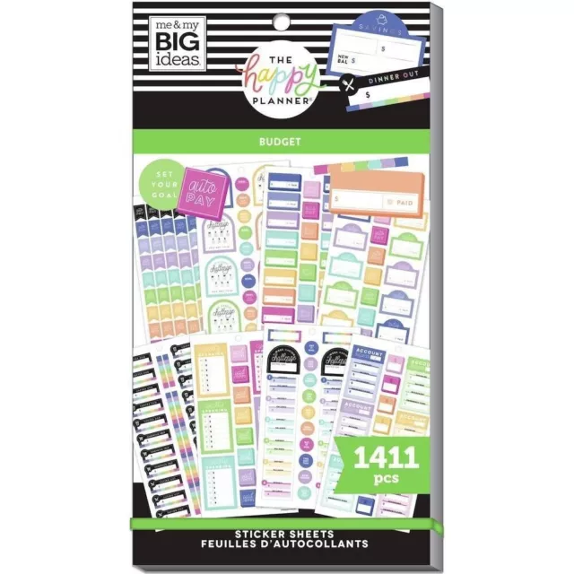 MAMBI CLASSIC Happy Planner - Value Pack Stickers 30 Shts - Budget Goals x 1411