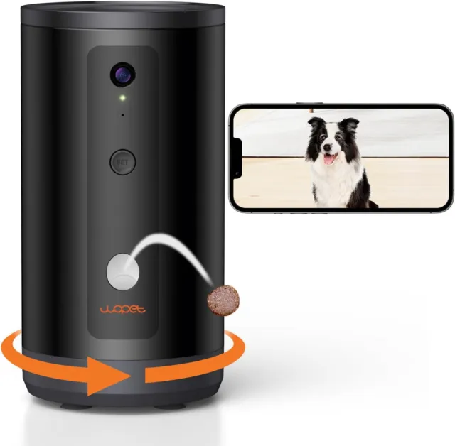 Cámara para perro WOPET: [Nueva 2023] 5G giratoria 300° vista gran angular cámara para mascotas