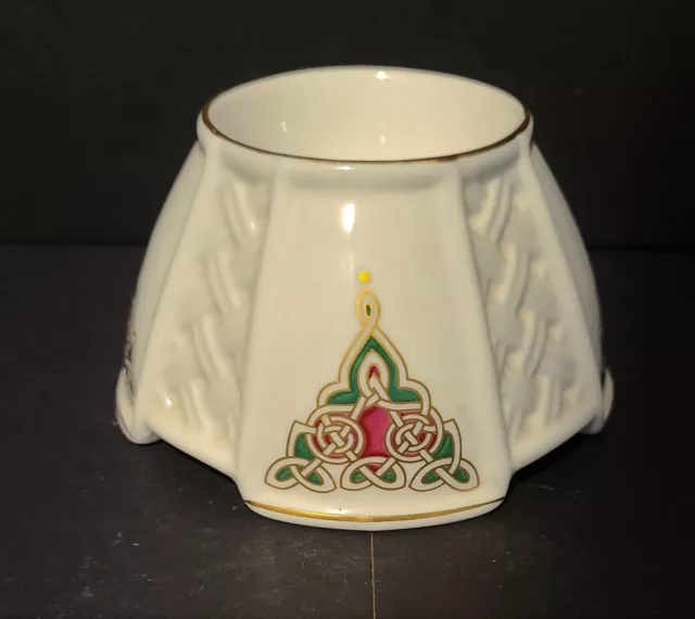 Vintage Tara Bone China Celtic Spirit Votive Holder Made In Ireland Euc