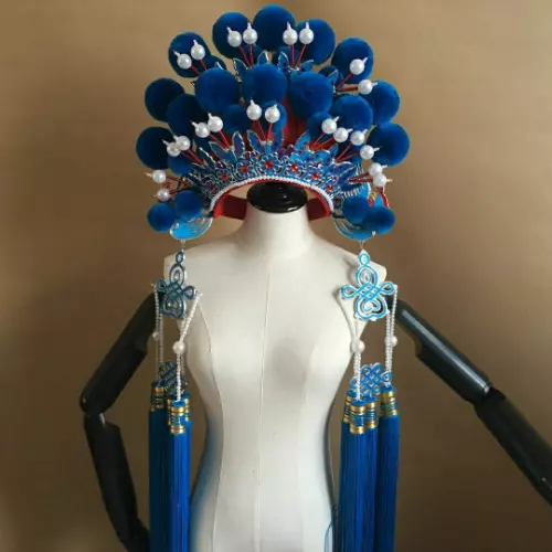 Beijing Opera Headdress Chinese Ancient Style Hat Cosplay Performance Head Wear 5