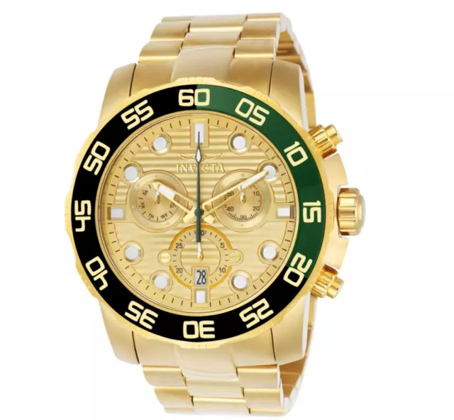 Invicta Pro Diver Men's 50mm 18K Gold-Plated Stainless Chronograph Watch 21554
