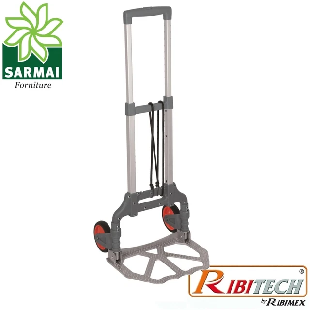 Carrello Porta Pacchi Pieghevole Richiudibile Pedana Alluminio 80Kg Portapacchi