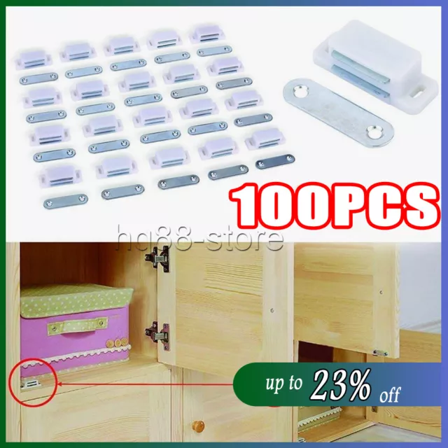 50x Magnetic Door Catch Latch Heavy Duty For Kitchen Cabinet Cupboard Wardrobe