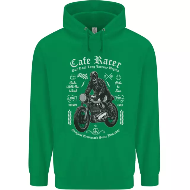 Felpa con cappuccio per moto motociclista biker bambini Cafe Racer 8