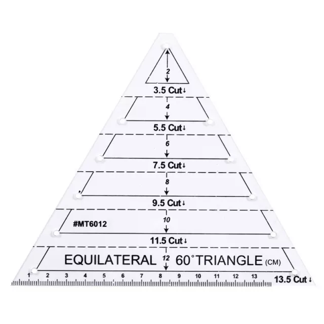 Set of 5 Quilting Patchwork Ruler Craft Charting Rectangle Triangle Hexagon Chic