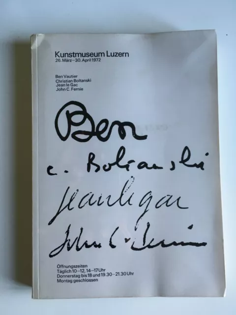 Ben Vautier - Christian Boltanski - Jean Le Gac - John C. Fernie 1972 catalogue