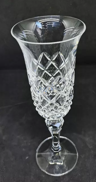 Vintage Czech Bohemia Crystal Champagne Glass Flute