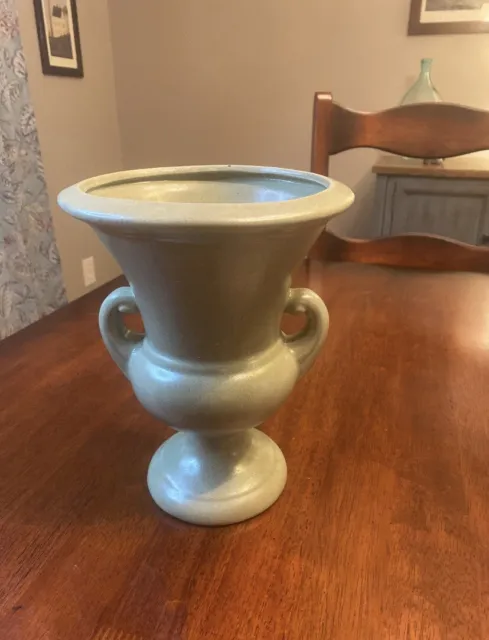 Vintage Haeger Pottery Double Handle Matte White Planter Urn