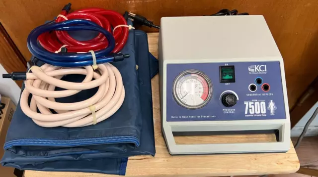 KCI Sequential Pump System 7500 w/ Case & Cuff Pump Vascular Compression(E393) KCI Sequential Pump System 7500 w/ Case & Cuff Pump Vascular Compression(E393)
