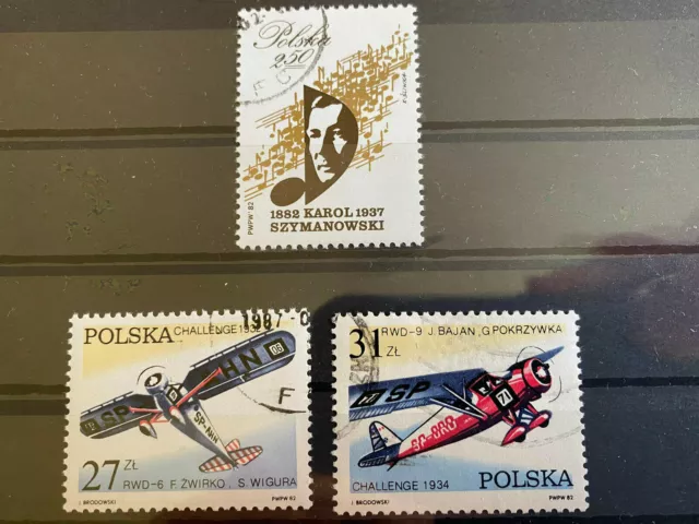 Briefmarken Polen Polska 1982 Mi-Nr. 2805 und 2806 -2807 gestempelt