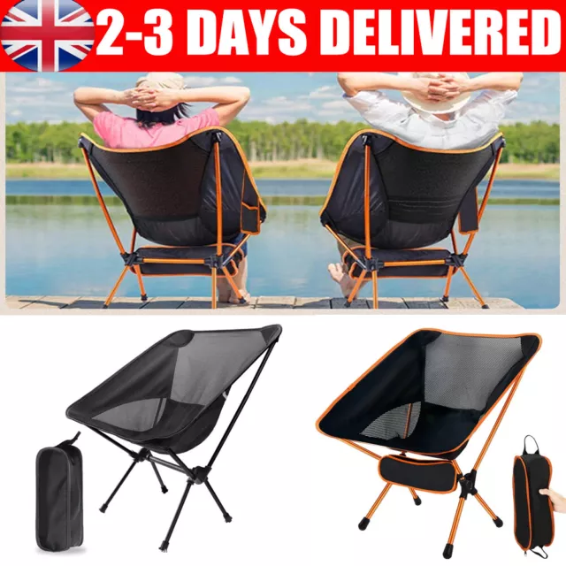FOLDING CAMPING CHAIR Foldable Fold Up Seat Deck Fishing Outdoor Festival  Garden £19.99 - PicClick UK