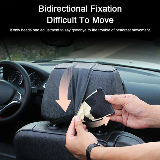 Car Seat Headrest Pad Memory Foam Pillow Head Neck Cushion US Rest Black R9M7