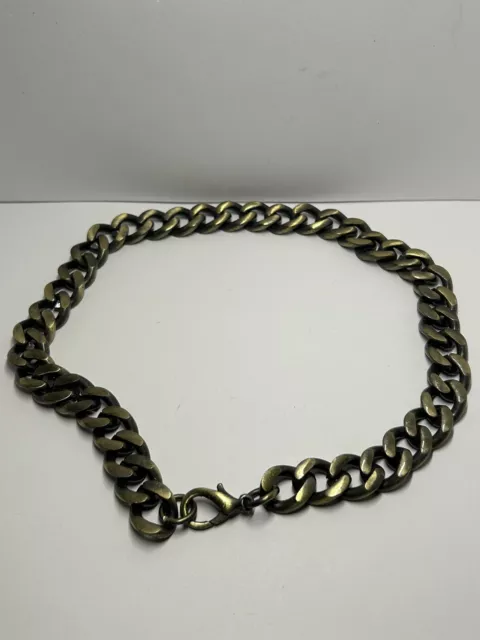 Heavy Stainless Steel Bronze Coloured Chain 46cm in length & 146.2g in Weight