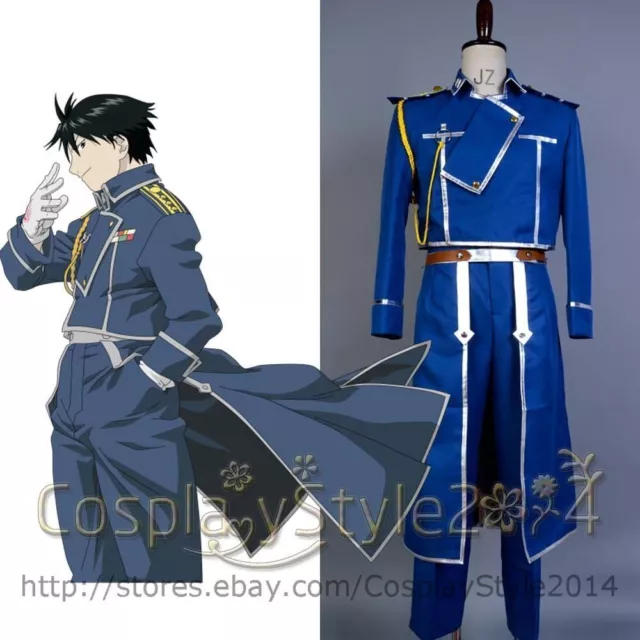 Fullmetal Alchemist Colonel Roy Mustang COSplay Costume Military Suit Uniform