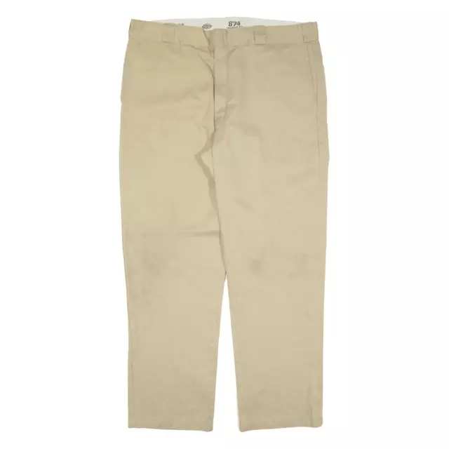 DICKIES 874 Workwear Trousers Beige Regular Straight Mens W40 L32