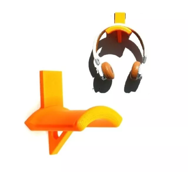 Orang Color Headphone Holder Wall Mounted Hanger Earphone Headset Display