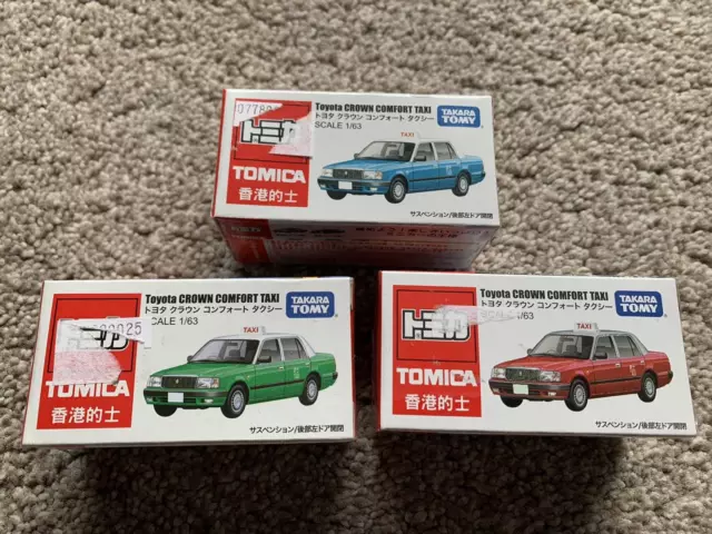 BNIB 3 x Takara Tomica Tomy Toyota Crown Comfort taxis toy cars