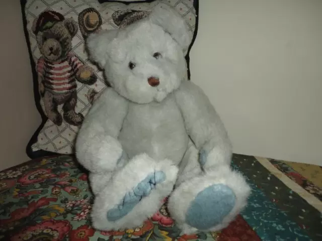 Russ Berrie LYNDON Bear Retired Nr 712 Grey Plush