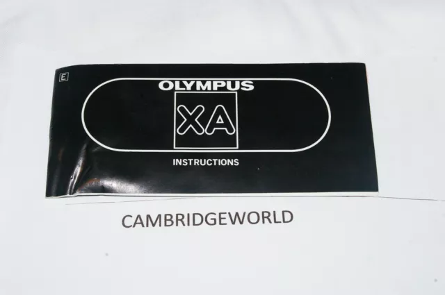 Olympus Xa Camera Instruction Manual Guide Book Original Genuine