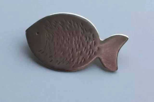Adorable Broche "Poisson" En Argent/ France/ Annees 1960