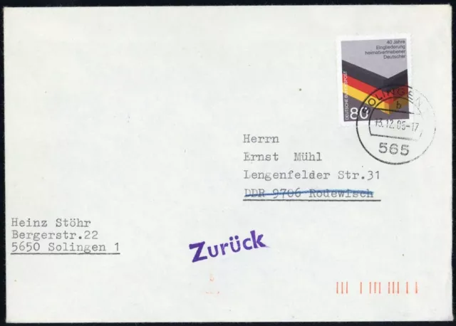 1985, Bundesrepublik Deutschland, 1265 Pk, Brief - 1583260