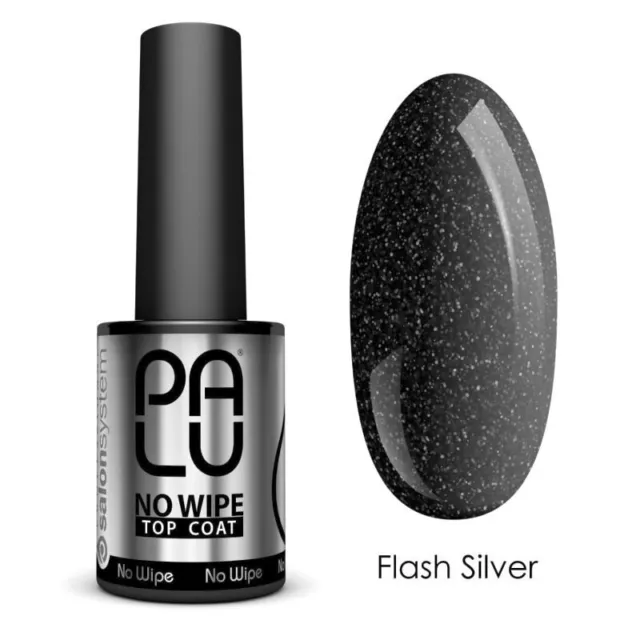 Top No Wipe Flash Silver für UV Nagellack 11ml PaluCosmetics