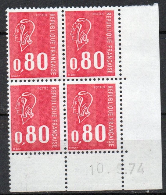 Timbres France 1974 N°1815a & B** - Bloc De Deux Se Tenant, Roulette Rouge, BEQUET MNH