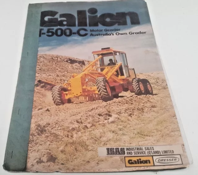 GALION T500C MOTOR GRADER Standard Equipment Specs & Dimensions Booklet