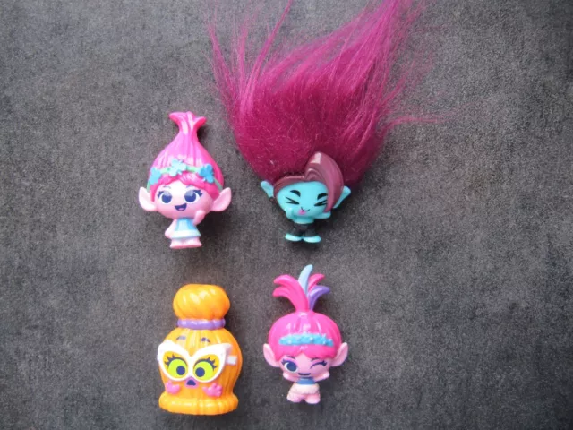 Lot 4 TROLLS 3 BAND TOGETHER MINEEZ POPPY FLOYD CRIMP COLLECTIBLES FIGURES