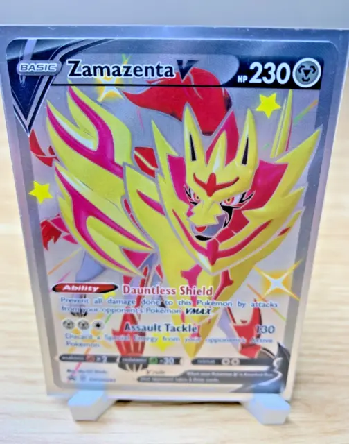Zamazenta V Shiny Full Art Ultra Rare Foil SWSH293 Pokemon Black Star Promo  NM