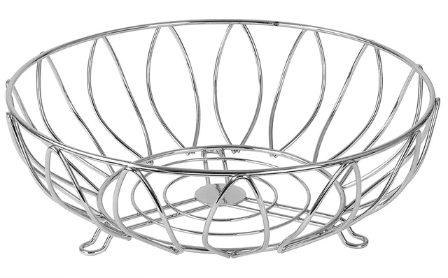 Spectrum Diversified Leaf Fruit Bowl, Chrome