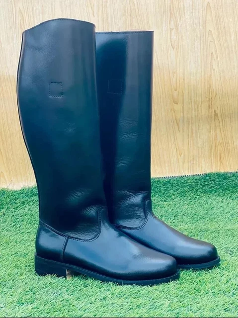 WW2 GERMAN OFFICER LEATHER BOOTS MEN S BLACK RIDING BOOTS All Size ww2-german-officer-leather-boots-men-s-black-riding-boots-all-size