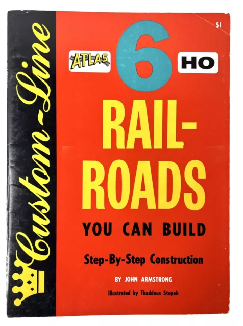 Atlas 6 HO Ferrocarriles Carreteras Puedes Construir FOLLETO de John Armstrong Línea Personalizada 1958