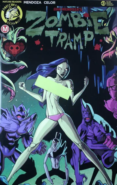 ZOMBIE TRAMP 43 ( Risque Variant ) Mendoza Hot Action Lab comics 1st print  NM+